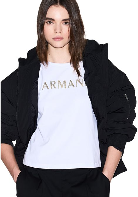 t-shirt cropped con applicazioni ARMANI EXCHANGE | T-shirt | XW001364 AF15085U0002